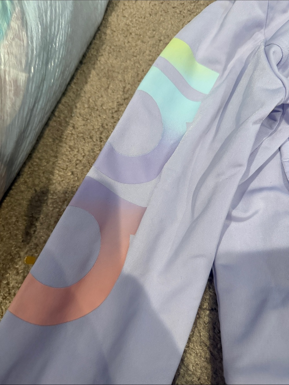adidas Lavender Tracksuit Set with Pastel Stripe Accents - Picture 3 of 4
